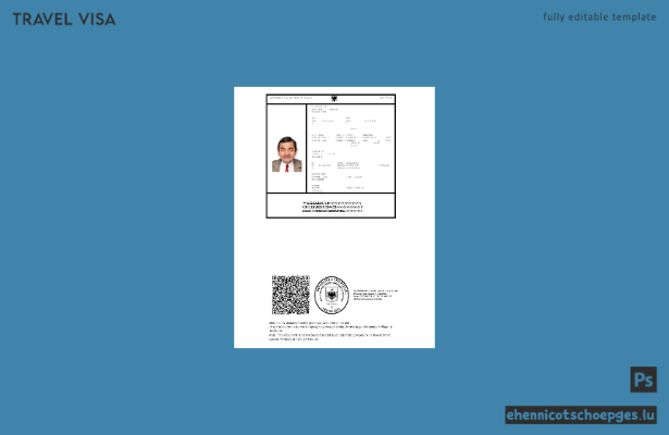 Albanien-E-Visum in Word- und PDF-Formaten, Version 2 – Beispielvorschau